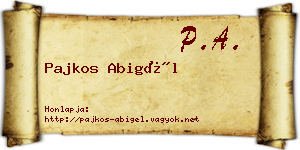 Pajkos Abigél névjegykártya